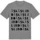 Mid Heather Gray t-shirt med Äskåslund ordlek t-shirt