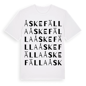 Åskefälla ordlek t-shirt – ekologisk bomull t-shirt från Pinshirt