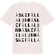 Vintage White t-shirt med Åskefällalund ordlek t-shirt