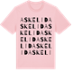 Pink Cotton t-shirt med Askelid ordlek t-shirt
