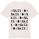 Vintage White t-shirt med Askelid ordlek t-shirt
