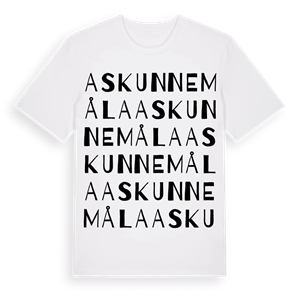 Askunnemåla ordlek t-shirt – ekologisk bomull t-shirt från Pinshirt