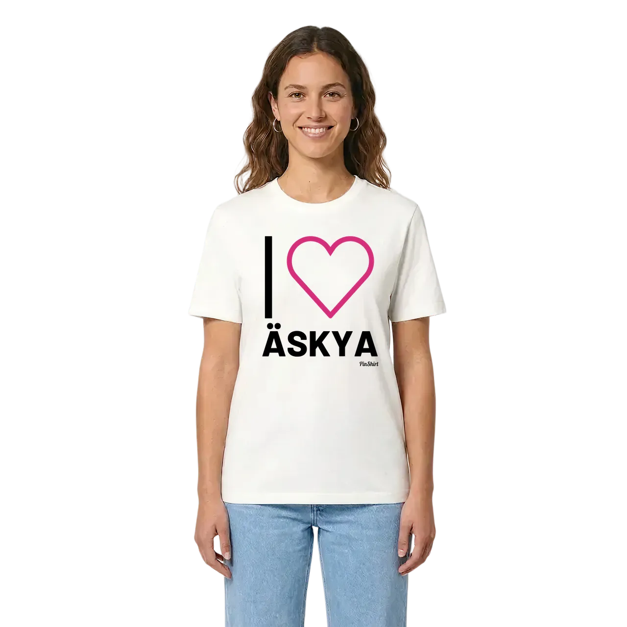 Jag älskar Äskya t-shirt stort tryck i miljö