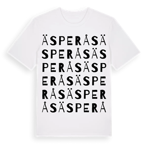 Äsperås ordlek t-shirt – ekologisk bomull t-shirt från Pinshirt