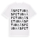 White t-shirt med Äspetuna ordlek t-shirt
