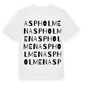 Aspholmen ordlek t-shirt – ekologisk bomull t-shirt från Pinshirt