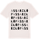 Vintage White t-shirt med Assareköp ordlek t-shirt