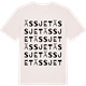Vintage White t-shirt med Ässjet ordlek t-shirt
