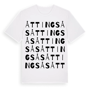 Åttingsås ordlek t-shirt – ekologisk bomull t-shirt från Pinshirt