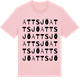 Pink Cotton t-shirt med Attsjö ordlek t-shirt