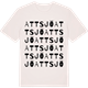 Vintage White t-shirt med Attsjö ordlek t-shirt
