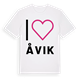 White t-shirt med Jag älskar Åvik t-shirt stort tryck