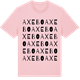 Pink Cotton t-shirt med Axebo ordlek t-shirt