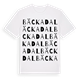 White t-shirt med Bäckadal ordlek t-shirt