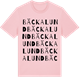 Pink Cotton t-shirt med Bäckalund ordlek t-shirt