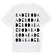 White t-shirt med Badeboda ordlek t-shirt
