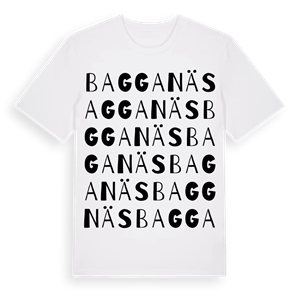 Bagganäs ordlek t-shirt – ekologisk bomull t-shirt från Pinshirt