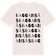Vintage White t-shirt med Baggansås ordlek t-shirt