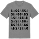 Mid Heather Gray t-shirt med Baggansås ordlek t-shirt