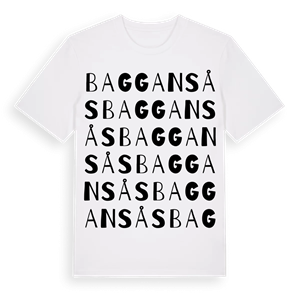 Baggansås ordlek t-shirt – ekologisk bomull t-shirt från Pinshirt