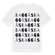 White t-shirt med Baggås ordlek t-shirt