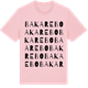 Pink Cotton t-shirt med Bakarebo ordlek t-shirt