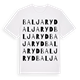White t-shirt med Baljaryd ordlek t-shirt