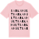 Pink Cotton t-shirt med Barkahult ordlek t-shirt