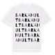 White t-shirt med Barkahult ordlek t-shirt
