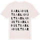 Vintage White t-shirt med Barkahult ordlek t-shirt