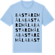 Blue Soul t-shirt med Bastaremåla ordlek t-shirt