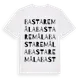 White t-shirt med Bastaremåla ordlek t-shirt