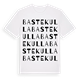 White t-shirt med Bastekulla ordlek t-shirt