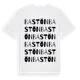White t-shirt med Bastön ordlek t-shirt