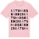 Pink Cotton t-shirt med Båtsmansgården ordlek t-shirt