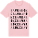 Pink Cotton t-shirt med Bavraböke ordlek t-shirt