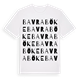 White t-shirt med Bavraböke ordlek t-shirt