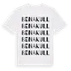 White t-shirt med Benakull ordlek t-shirt