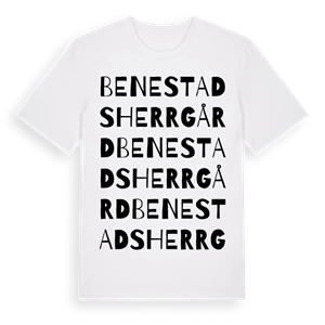 Benestads herrgård ordlek t-shirt – ekologisk bomull t-shirt från Pinshirt