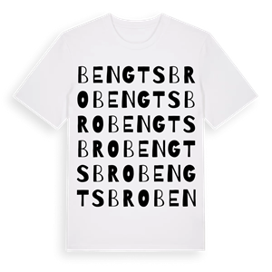 Bengtsbro ordlek t-shirt – ekologisk bomull t-shirt från Pinshirt