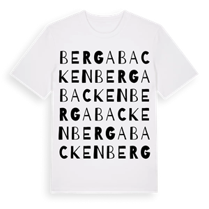 Bergabacken ordlek t-shirt – ekologisk bomull t-shirt från Pinshirt
