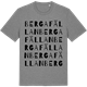 Mid Heather Gray t-shirt med Bergafällan ordlek t-shirt