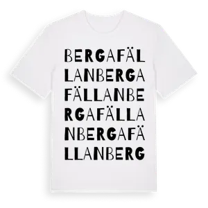 Bergafällan ordlek t-shirt – ekologisk bomull t-shirt från Pinshirt