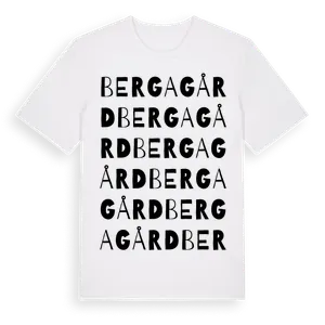 Bergagård ordlek t-shirt – ekologisk bomull t-shirt från Pinshirt