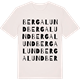 Vintage White t-shirt med Bergalund ordlek t-shirt