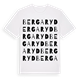 White t-shirt med Bergaryd ordlek t-shirt