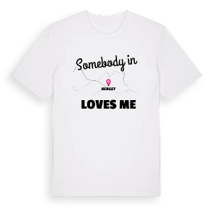 Någon i Berget älskar mig t-shirt – ekologisk bomull t-shirt från Pinshirt