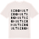Vintage White t-shirt med Berghult ordlek t-shirt