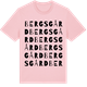 Pink Cotton t-shirt med Bergsgård ordlek t-shirt