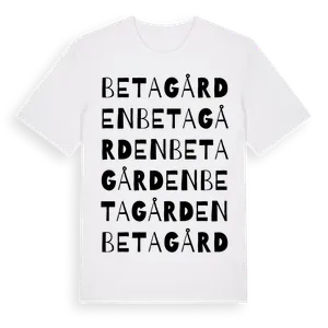 Betagården ordlek t-shirt – ekologisk bomull t-shirt från Pinshirt